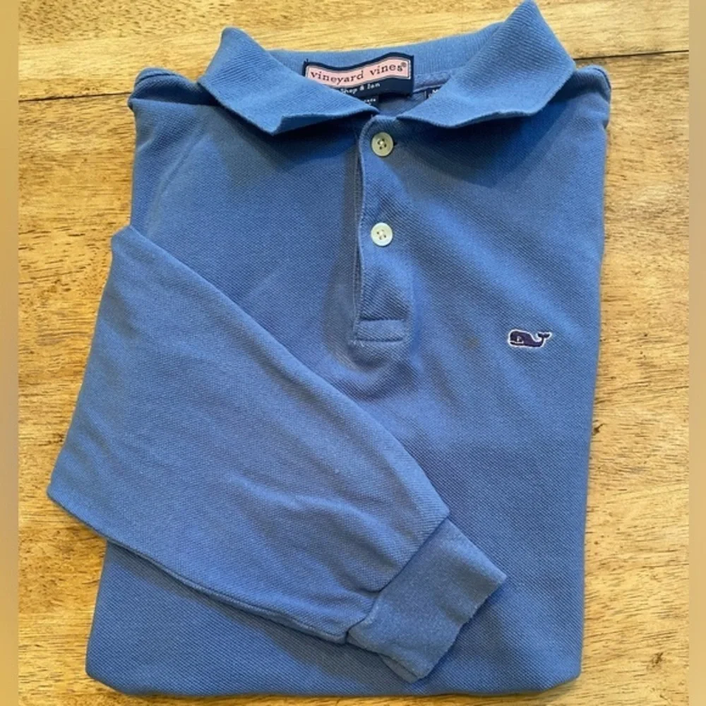 Vineyard Vines Boy’s Medium (12/14) Blue Long‎ Sleeve Cotton Pique Knit Pullover